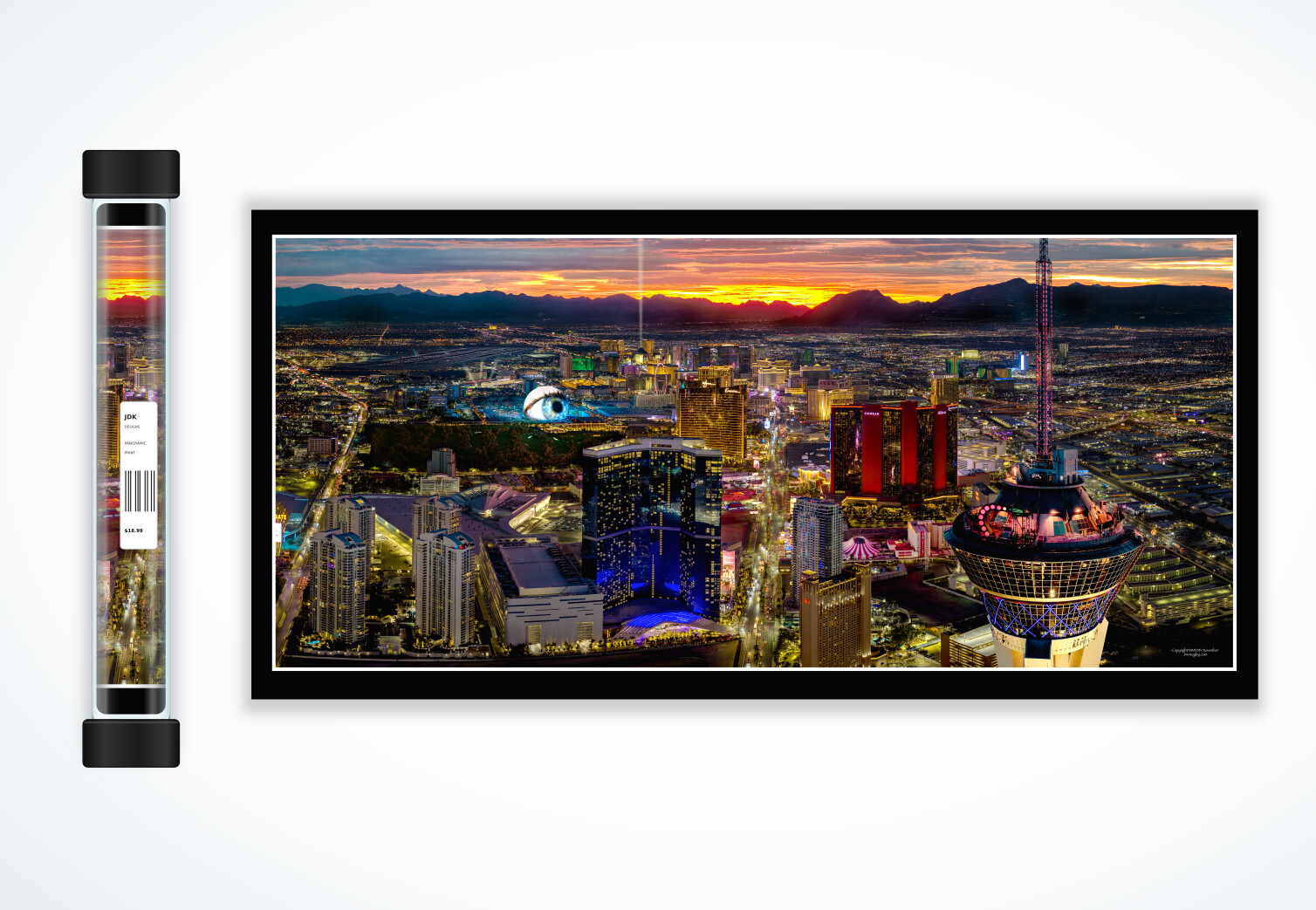 An Eye on you print with clear storage tube