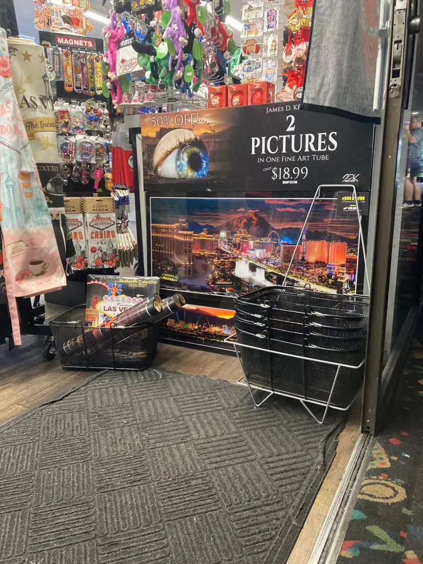 Las Vegas gift-shop display