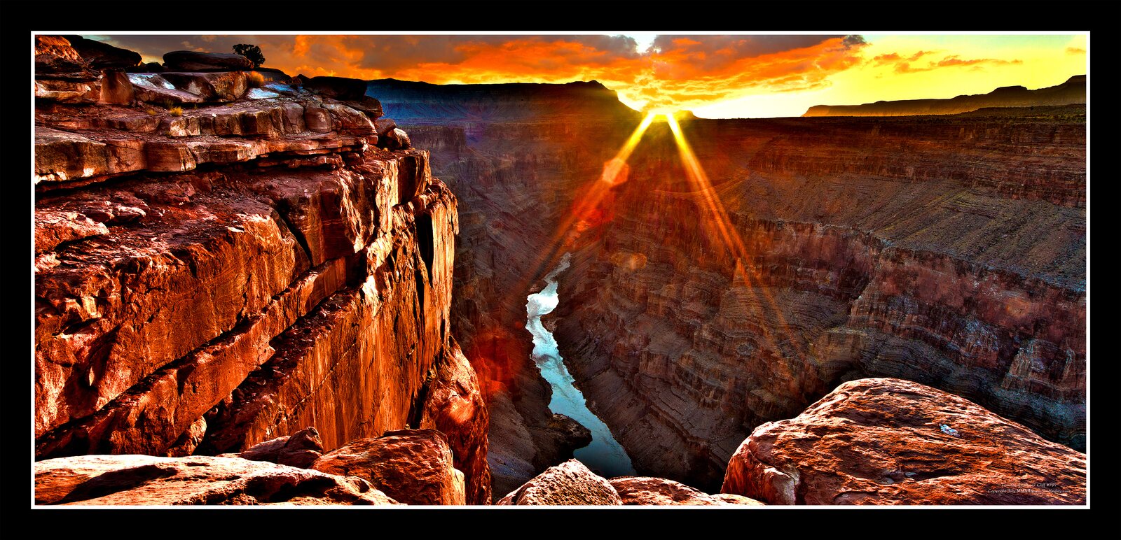 Sunrise above Toroweap and the Colorado River